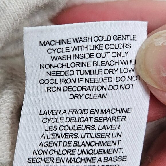 Peek Oatmeal Floral Embroidered Zip Front Hoodie 6/7 - Picture 6 of 8